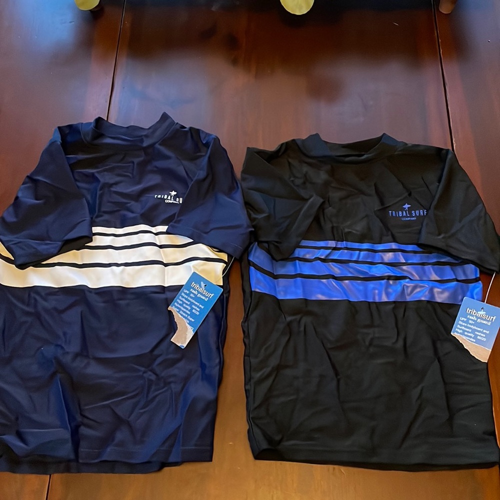 Tribal Surf rash boys small and medium guards. NWT